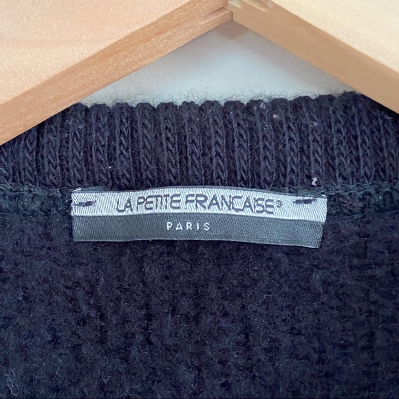 La Petite Francaise Knit Cropped Cardigan Black S - Picture 2 of 11
